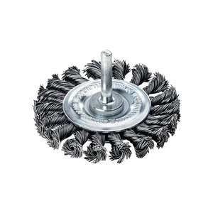 Cepillo redondo LESSMANN DM 75 mm vástago 6 mm alambre grueso. 0,5mm acero 12 mm 25000 min-1 - Product Image 1