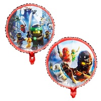 Kit de 7 pièces de décorations de fête Ninja furtif avec bouquet de ballons d'anniversaire