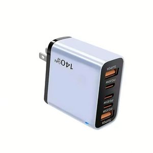 140w Phone Charger 2USB+3Type <b>C</b> Charger Block Quick Charging US/EU/UK <b>Plug</b> Dual 35W Super Fast Charger - Product Image 1