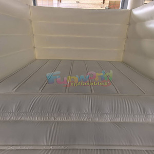 Château gonflable commercial blanc pour enfants, pour fêtes et jeux en plein air - Product Image 6