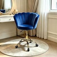 Fauteuil pivotant en velours de style nordique, rembourré, pour salon, chambre, bureau à domicile