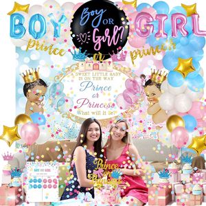 Decorazioni per Rivelazione del Sesso del Bambino: Palloncini, Sfondo, Striscione, Tovaglia, Decorazioni per Torte e Cupcake, Scatola, Poster Ritagliato, Fascia Rosa e Blu - Product Image 2