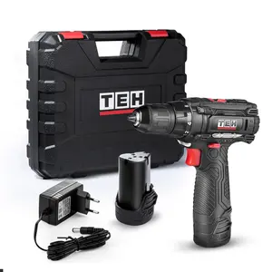 TEH <strong>12V</strong> Variable Speed <strong>Cordless</strong> Electric <strong>Drill</strong> Brushless Motor 1.5Ah Li-ion <strong>Battery</strong> 23N.M Max Torque Industrial Grade for Steel - Product Image 1