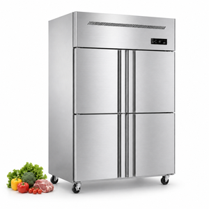 Factory <b>Sale</b> 304 201 Stainless Steel Vertical Refrigerator Single Temperature 4 Door <b>Upright</b> <b>Freezer</b> Fast Cooling a Reliable Com - Product Image 5