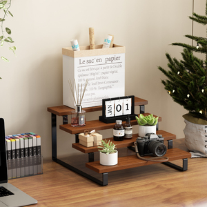 Wooden <b>Desktop</b> Multi Layer <b>Shelf</b> 3 Floors Storage Rack For Perfume Coffee Cup Blind Box Display Organizers - Product Image 1