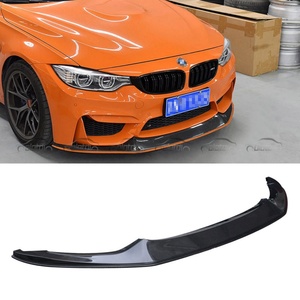 Carbon Fiber OMS Type Auto Front Bumper Lip Chin Spoiler Winglet <b>Splitter</b> for BMW F80 M3 F82 M4 - Product Image 2