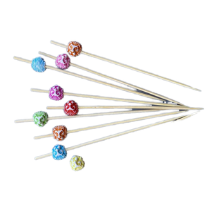 ไม้ไผ่เสียบทรงกลมหลากสีสำหรับเสียบไม้ - Product Image 5