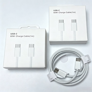 Efficient 60W High Speed 1M Braided <b>USB</b>‑C <b>to</b> <b>USB</b>‑C Fast Charging Universal Type‑C <b>to</b> Type‑C Cord for iPhone15 16 17 Mobile Phone - Product Image 1