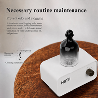 Diffuseur d'huiles essentielles sans eau en bois de hêtre - Diffuseur portable pour hôtel, batterie rechargeable, capacité de 10 à 50 ml