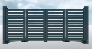 Porte de jardin écologique en alliage d'aluminium pliable <span class=keywords><strong>coulissant</strong></span> télescopique automatique personnalisé avec modélisation 3D - Product Image 3