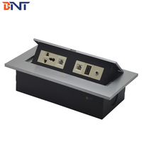 Accessoires de quincaillerie électrique pour mobilier de bureau-Boîte de prise pop-up Prise de bureau d'alimentation par câble Contion Vidéoconférence-Conférence