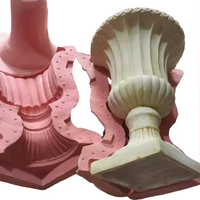 Grand moule en silicone et fibre de verre pour pot de jardin décoratif en béton, nouveau design