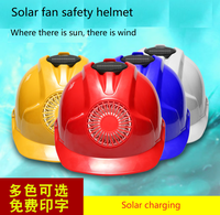 Casque de sécurité à énergie solaire, casque de chantier anti-choc à double charge solaire