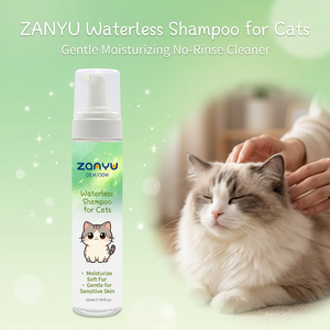 Shampooing sec pour animaux de compagnie à l'eau de coco douce sans rinçage 220 ml - Formule <span class=keywords><strong>hypoallergénique</strong></span> à l'avoine et aux protéines de blé pour chiens et chats - Product Image 2