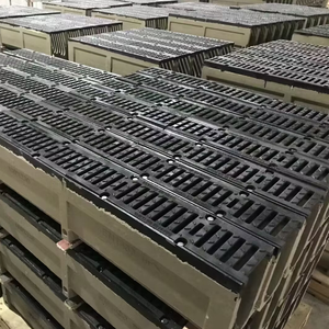 Nhà máy trực tiếp nhựa thoát nước mương kênh hình chữ U HDPE nhựa SMC kênh thoát nước với <span class=keywords><strong>gully</strong></span> gratings và bao gồm - Product Image 3