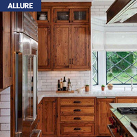 Meuble de cuisine moderne en bois massif Allure Ethiopian Cuisine Millwork durable avec robinet - Meuble de rangement complet