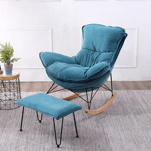 Moderno Popular suave ala de franela Relax barato cero gravedad amarillo mecedora muebles ergonómicos balcón langosta silla - Product Image 4