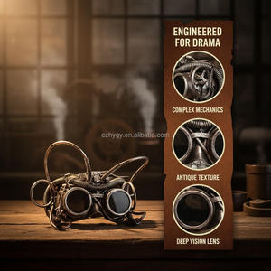 أقنعة نظارات ستايمبانك ، نمط صناعي عتيق ، برافيط بلاستيكية للزفاف ، زي تنكري لحفلة الهالوين - Product Image 3