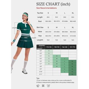 Conjunto de falda de tenis para mujer, manga corta, con cremallera, cintura alta, deportivo, transpirable, conjunto de dos piezas, primavera verano - Product Image 6