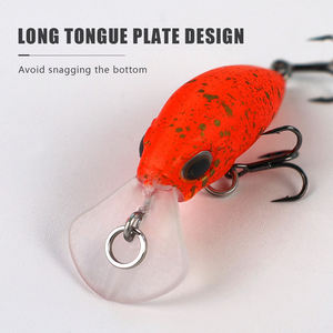Leurre flottant LUSHAZER Minnow Crankbait 2,6g 45mm pour la pêche au bar, à la truite et au brochet, leurre artificiel en plastique, wobbler, leurre de pêche - Product Image 5