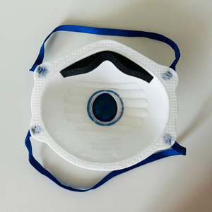 Máscara respiradora CE EN149 FFP3 NR, respirador transpirable con válvula, desechable con forma de taza, Color azul - Product Image 2