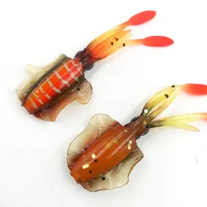 New Arrival 7cm 2g High Simulation Mini Silicon Squid Bait Luminous Squid Skirt Saltwater Fishing Octopus Lure