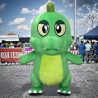 Costume de mascotte gonflable géant en peluche douce de dessin animé Dragon, 2M 2.6M, pour Halloween, divertissement festif, unisexe, adultes