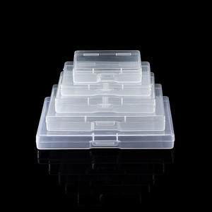 Caja de almacenamiento de plástico transparente, organizador de escritorio rectangular de PP, contenedor de componentes de oficina cubierto para piezas y artículos pequeños - Product Image 4