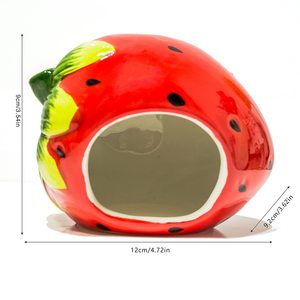 Maisonnette en céramique pour petits animaux, abri pour hamster, cabane pour chinchilla, cage pour animaux de compagnie, accessoire de cage mignon - Product Image 2