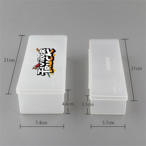 Estuche de Lápices de Plástico PP Personalizado Sanle, 21 cm x 7,4 cm x 4,4 cm, Caja de Almacenamiento Simple y Moderna para Lápices de Colores - Product Image 1