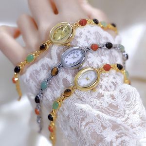 นาฬิกาข้อมือผู้หญิงสไตล์วินเทจเรโทรหรูหรา ตัวเรือนสแตนเลส ดีไซน์คลาสสิก ขนาดเล็ก ระบบควอตซ์ กันน้ำ 3BAR ของขวัญวันเกิด/วันวาเลนไทน์ - Product Image 2