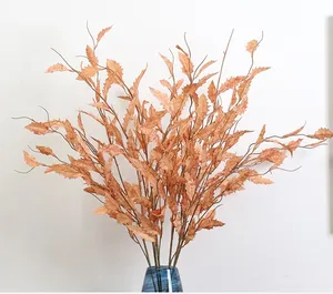 Hojas Artificiales, <span class=keywords><strong>Arreglos</strong></span> Florales Artificiales al por Mayor de China para Decoración del Hogar, Personalizados, de Buena Calidad, 4 Ramas - Product Image 1