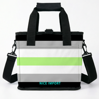 Sac isotherme pliable Achillean Rainbow de grande taille pour le travail, le camping, étanche et anti-fuite avec bandoulière
