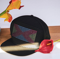 Gorras con Pantalla LED Desplazable, Gorras con Mensajes, Gorra de Béisbol con Logotipo Brillante y Luz LED