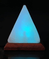 Lámparas de Sal de Cristal Piramidales Modernas al por Mayor, con USB, Luz Nocturna LED de Colores, Control Táctil, Funciona con Batería, para Dormitorios