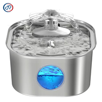 Fontaine à eau pour chat en acier inoxydable DRH Manufacturer, fontaine automatique pour animaux de compagnie, distributeur d'eau pour chien avec filtres de remplacement