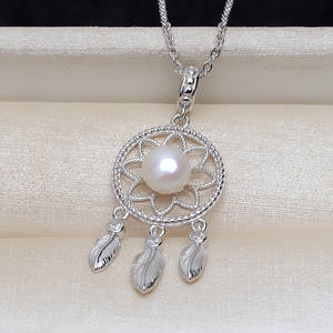 Colgante de Plata S925 con Borla para Mujer, Colgante para el Cabello con 7-9 Perlas, Accesorios de Joyería DIY, Soporte Vacío, Producto Semiacabado - Product Image 2