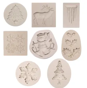 Christmas Eco-friendly Non-stick Cake Moulds Silicon Chocolate Molds Baking Silicone Molds