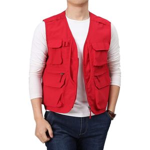 FOXA Men's <b>Utility</b> Cargo <b>Vest</b> Zipper Closure Lightweight Polyester Outdoor Hiking Travel Work Photo <b>Vest</b> - Product Image 1
