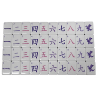 Mahjong floral pastel populaire sur le marché américain, 160 pièces, triple couche, en acrylique, tuiles imprimées colorées pour les fêtes et les loisirs