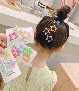 Y2K Cute Star Design Hairgrips Multicolor Little BB Snap Accesorios para el cabello Adorable Hair Clip para niñas y mujeres - Product Image 1