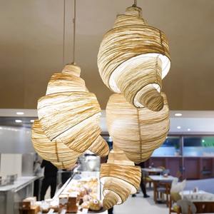 Gâteau et Boulangerie Pendentif Lumière Louant Croissants Creative Cuisson Restaurant bar Comptoir Tissu Décoration Pendentif Lumière - Product Image 3