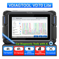 VDIAGTOOL VD70 Lite 12V Scanner OBD2 automobile avec garantie de 2 ans, outil de diagnostic automobile universel et mises à jour IA gratuites