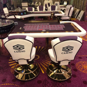 Cadeiras de cassino de luxo modernas personalizadas para venda cadeira giratória de metal com ranhura para pernas e costas