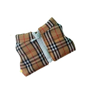 Voor het verwisselen van kleding Pop geruite driedelige pakset met overhemd, vest, riembroek - Product Image 1