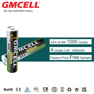 Batería recargable GMCELL AAA Ni-Mh de 1000 mAh, batería recargable de iones de litio de 1000 ciclos, celda de grado A para electrónica de consumo - Product Image 1