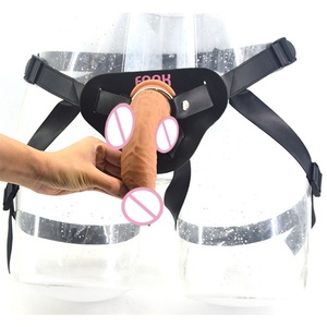 FAAK Realistic <b>Dildo</b> Lesbian Sex Toys Harness Strap on <b>Dildo</b> Anal Penis with Belt Sex Toy Anal Pants for Male - Product Image 4