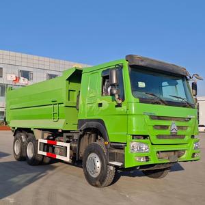 <span class=keywords><strong>Camion</strong></span> benne basculante d'occasion Sinotruk HOWO 371/375HP 6x4 pour transport en usine, carrosserie verte, plateau en U - Product Image 1