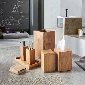 ชุดตู้เก็บของในห้องน้ำไม้ดีไซน์ใหม่ทันสมัย ตู้ทรงเพรียวบาง พร้อมที่วางสบู่ด้านข้าง ผลิตโดยผู้ผลิตที่เชื่อถือได้ - Product Image 3