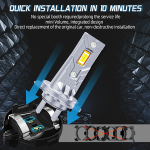 HAIZG D8 Modello Esclusivo Design Tutto in Uno H4 H1 <span class=keywords><strong>H3</strong></span> H7 9005 6500k 12v <span class=keywords><strong>Lampadina</strong></span> Faro a <span class=keywords><strong>Led</strong></span> per Auto - Product Image 6